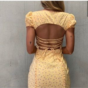 Tiger Mist Yellow Birdy Dress XS (new)